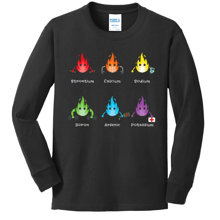 Periodic Elements Chemistry Lover Science Teacher Kids Long Sleeve Shirt