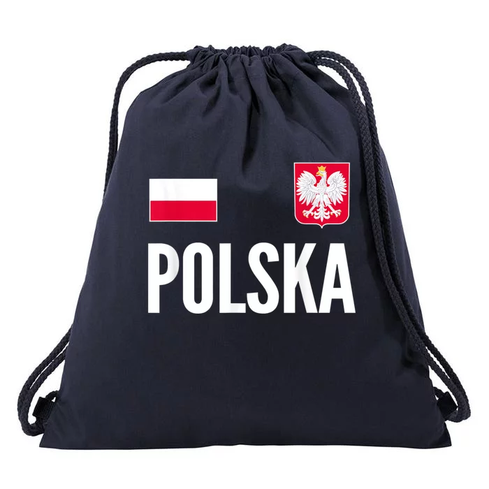 Poland Soccer Jersey Polish Polska Drawstring Bag