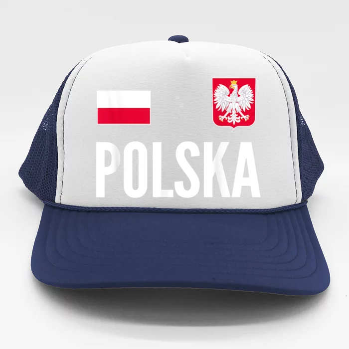 Poland Soccer Jersey Polish Polska Trucker Hat