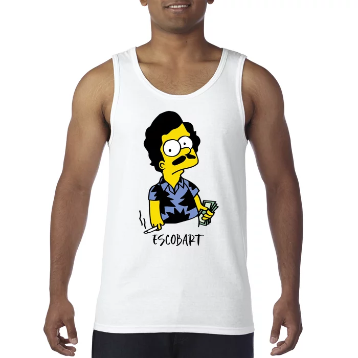 Pablo Escobar Cartoon Parody Design. Tank Top