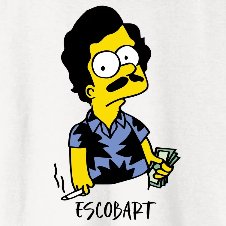 Pablo Escobar Cartoon Parody Design. Women's Crop Top Tee