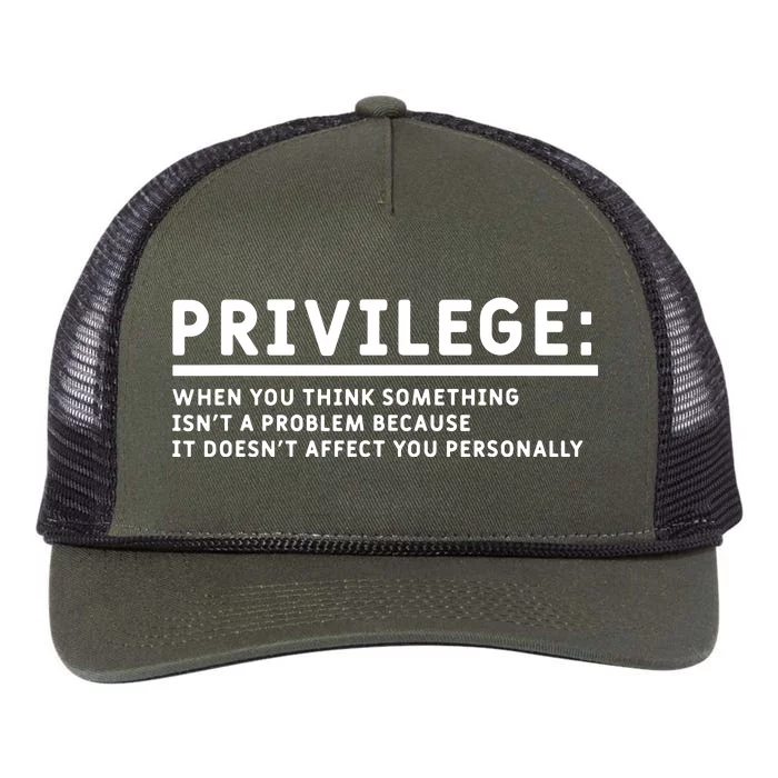 Privilege Explained Civil Rights & Black History Month Retro Rope Trucker Hat Cap