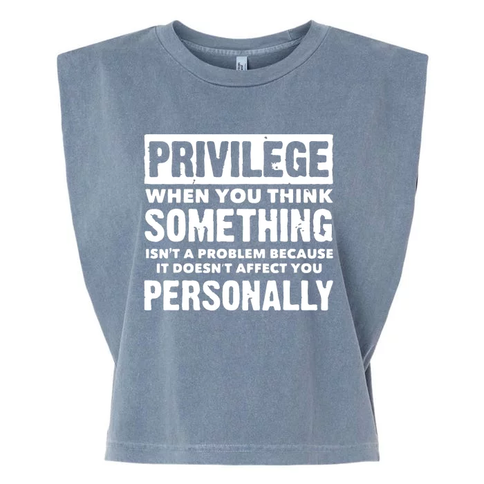 Privilege Explained Civil Rights & Black History Month Garment-Dyed Women's Muscle Tee