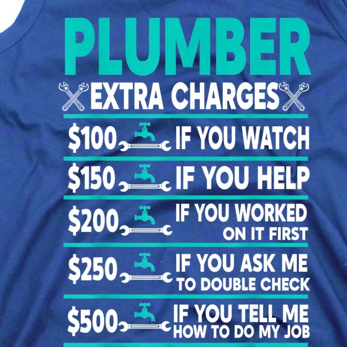 Plumber Extra Charges Hourly Rate Tank Top