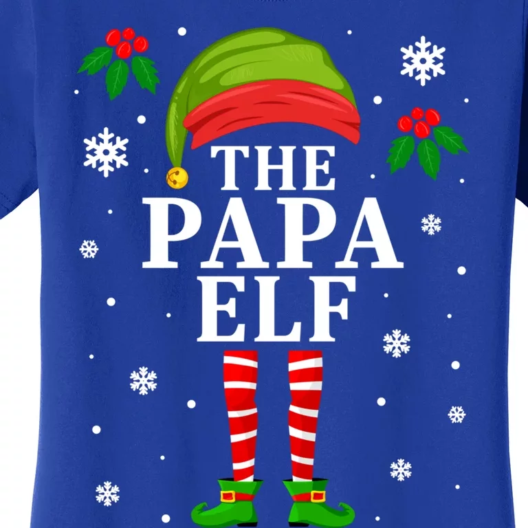 Papa Elf Christmas Matching Family Father Christmas Pajama Gift Women's T-Shirt