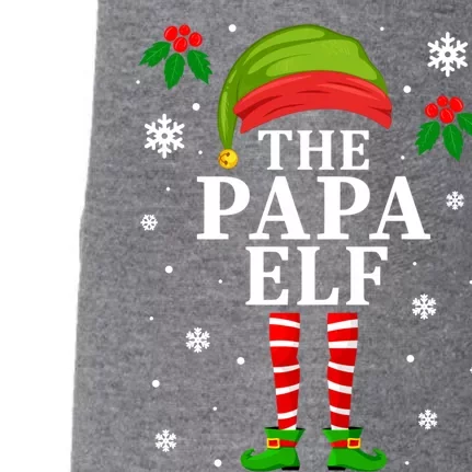 Papa Elf Christmas Matching Family Father Christmas Pajama Gift Doggie 3-End Fleece Hoodie