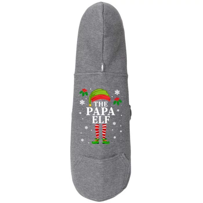 Papa Elf Christmas Matching Family Father Christmas Pajama Gift Doggie 3-End Fleece Hoodie