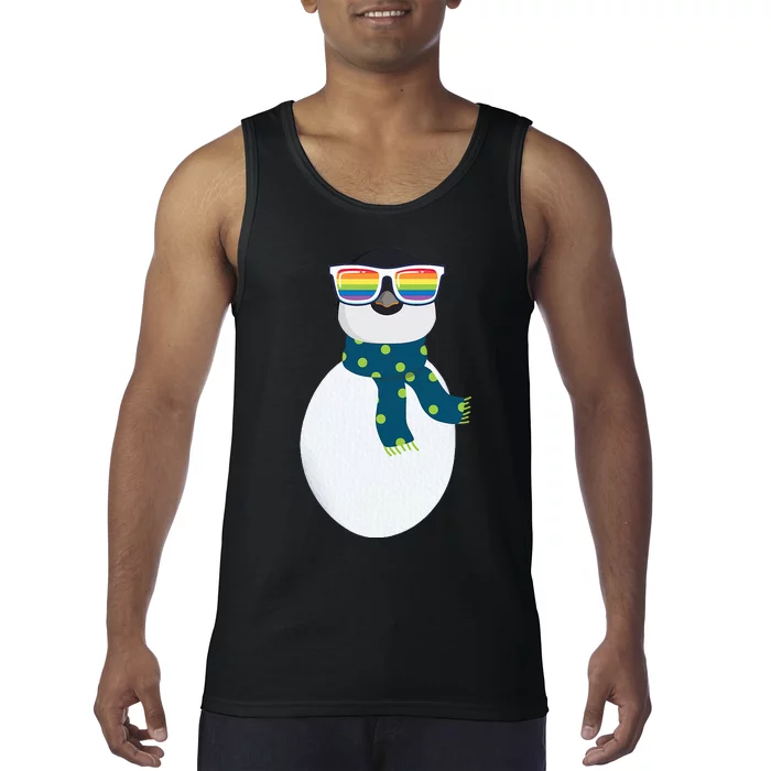 Penguin Easy Costume Halloween LGBTQ Rainbow Queer Pride Tank Top