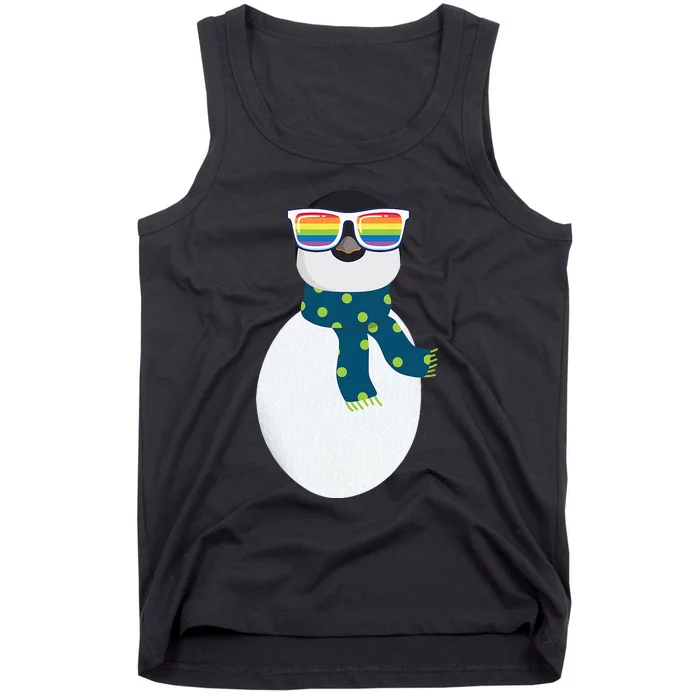 Penguin Easy Costume Halloween LGBTQ Rainbow Queer Pride Tank Top