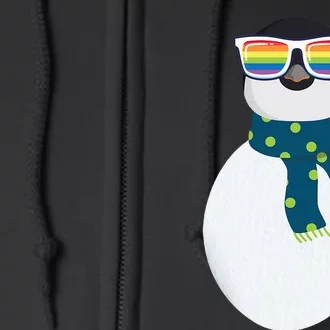 Penguin Easy Costume Halloween LGBTQ Rainbow Queer Pride Full Zip Hoodie