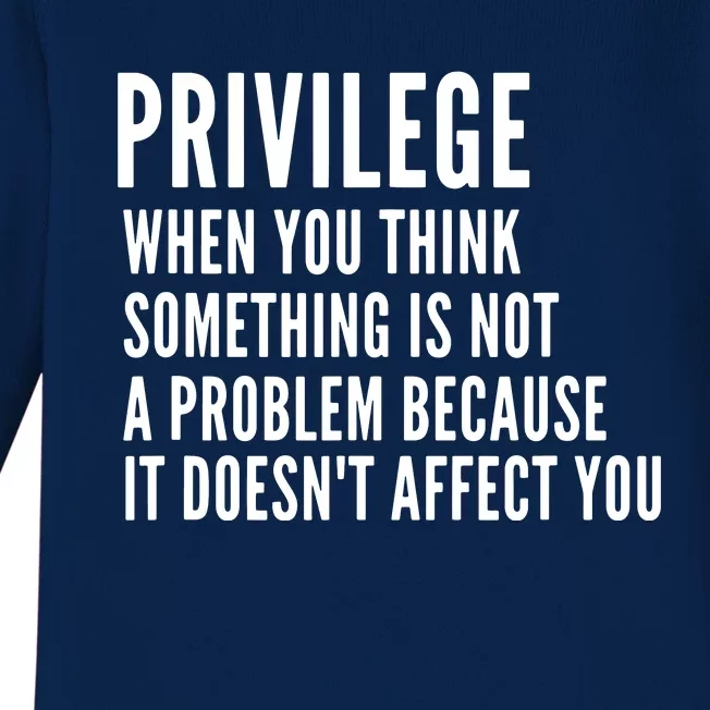 Privilege Explained Civil Rights & Black History Month Baby Long Sleeve Bodysuit