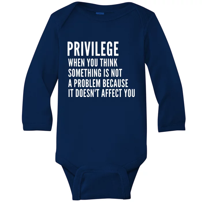 Privilege Explained Civil Rights & Black History Month Baby Long Sleeve Bodysuit