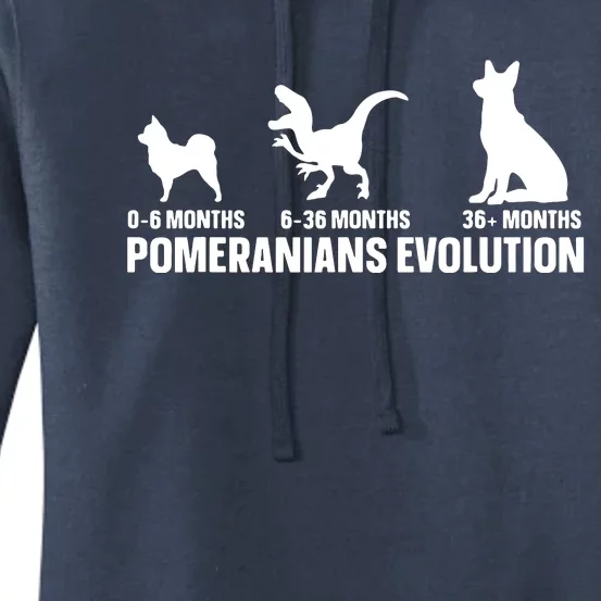 Pomeranians Evolution Design For A Pomeranian Owner Women's Pullover Hoodie