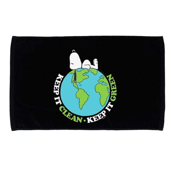 Peanuts Earth Day Snoopyy Keep It Clean Keep It Green Microfiber Hand Towel