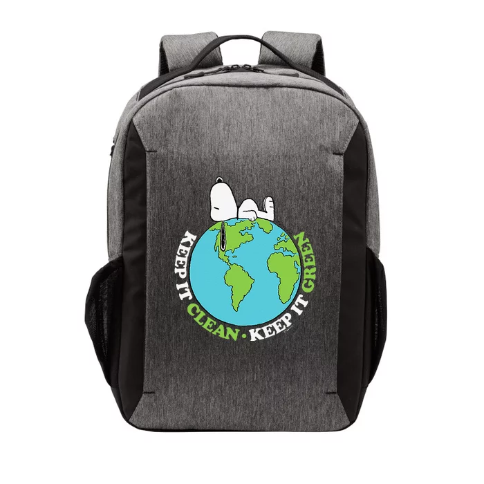 Peanuts Earth Day Snoopyy Keep It Clean Keep It Green Vector Backpack