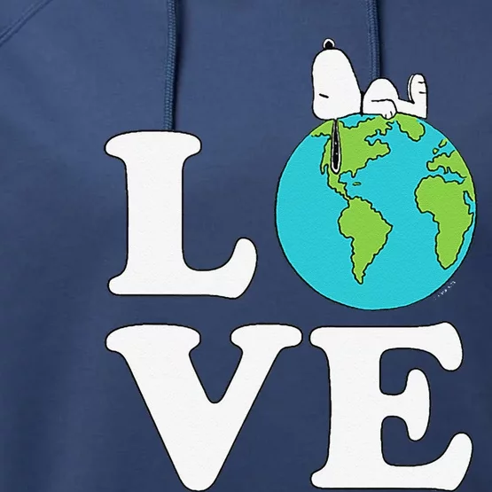 Peanuts Earth Day Snoopyy Love Earth Performance Fleece Hoodie