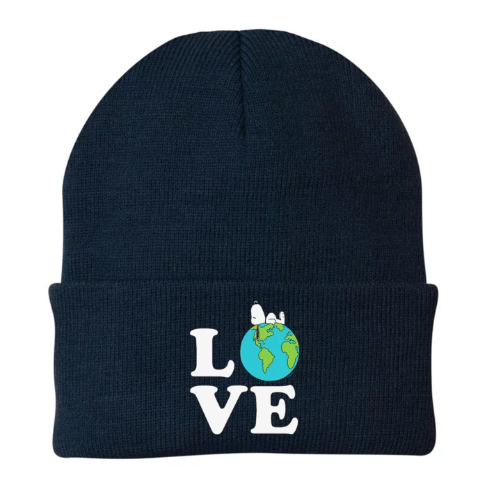 Peanuts Earth Day Snoopyy Love Earth Knit Cap Winter Beanie