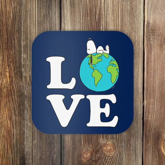 Peanuts Earth Day Snoopyy Love Earth Coaster