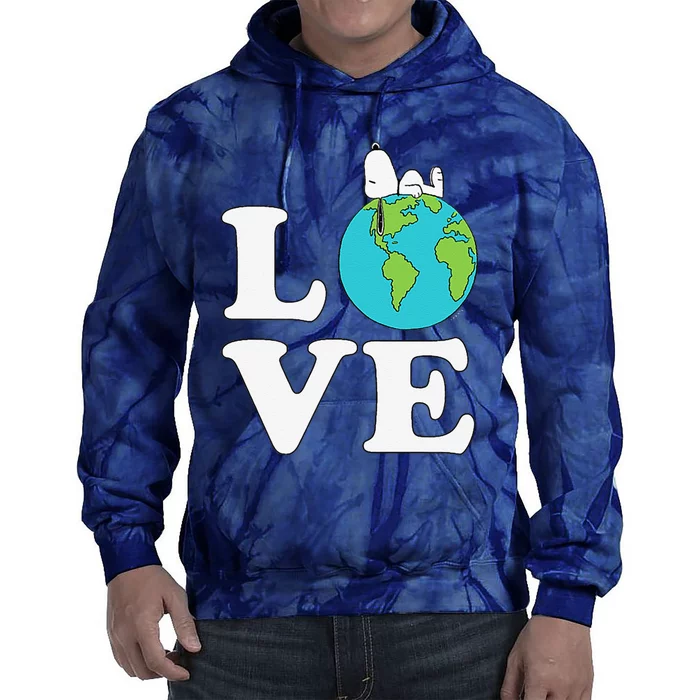 Peanuts Earth Day Snoopyy Love Earth Tie Dye Hoodie