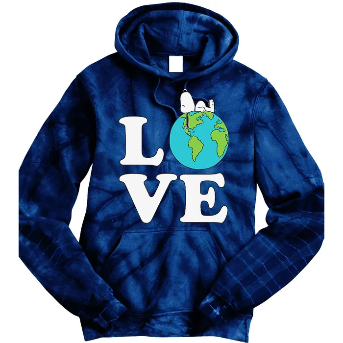 Peanuts Earth Day Snoopyy Love Earth Tie Dye Hoodie