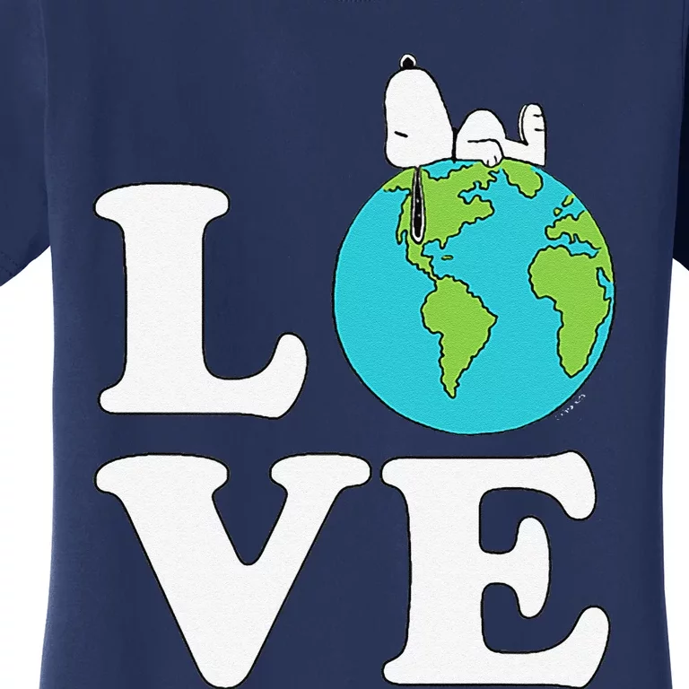 Peanuts Earth Day Snoopyy Love Earth Women's T-Shirt