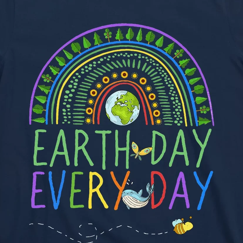 Pretty Earth Day Every Day Rainbow With Trees Earth Day T-Shirt