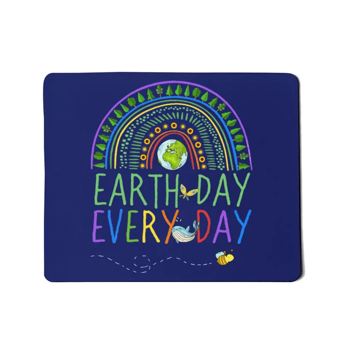 Pretty Earth Day Every Day Rainbow With Trees Earth Day Mousepad