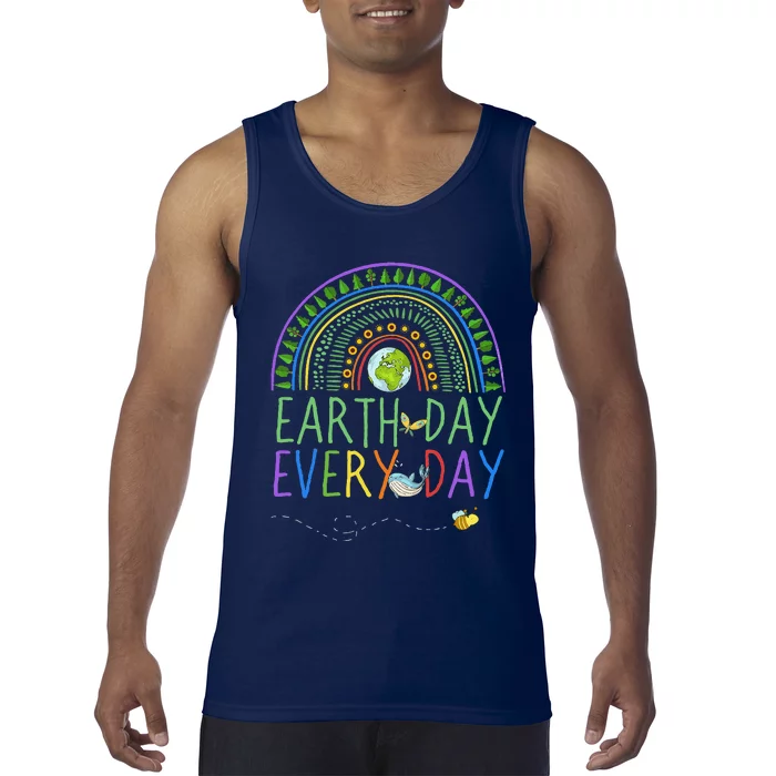 Pretty Earth Day Every Day Rainbow With Trees Earth Day Tank Top