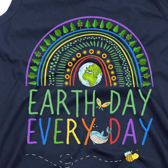 Pretty Earth Day Every Day Rainbow With Trees Earth Day Tank Top