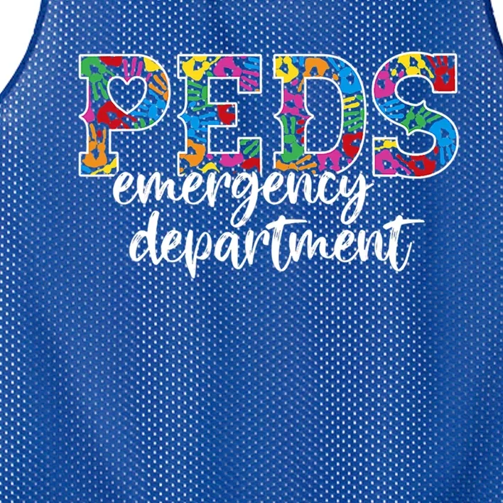 Peds Emergency Departt Doctor Rn Er Pediatric Ed Nurse T Gift Mesh Reversible Basketball Jersey Tank