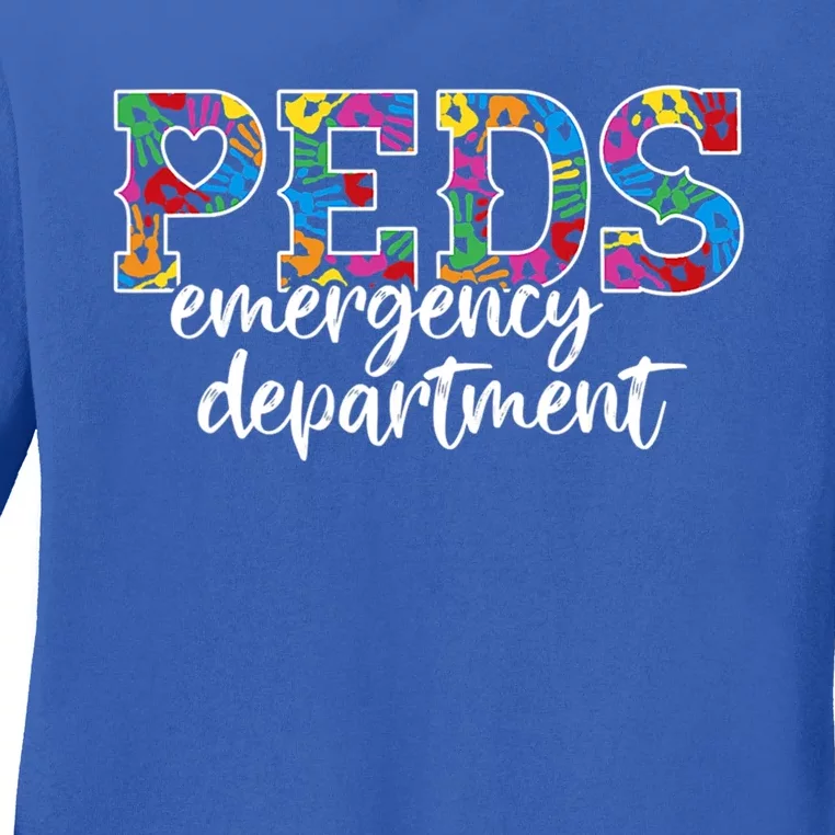 Peds Emergency Departt Doctor Rn Er Pediatric Ed Nurse T Gift Ladies Long Sleeve Shirt