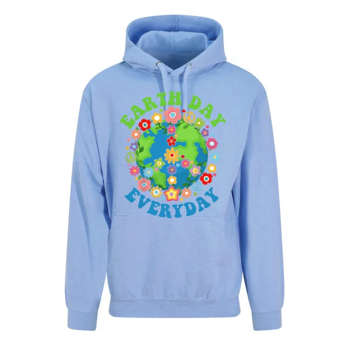 Peace Earth Day Everyday 60s 70s Hippie Retro Environt Gift Unisex Surf Hoodie