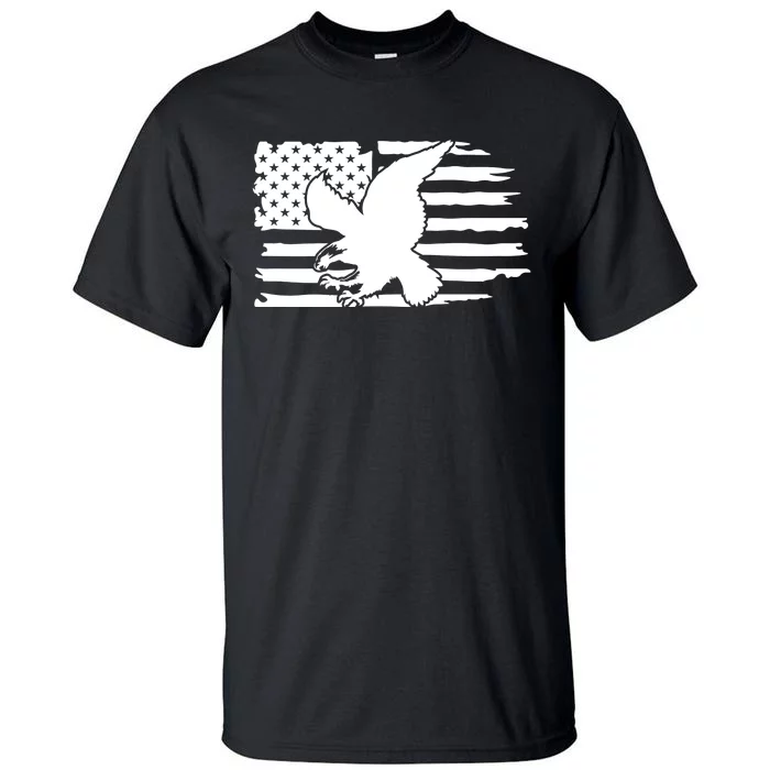 Patriotic Eagle Distress Flag USA Tall T-Shirt