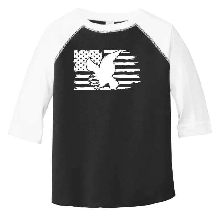 Patriotic Eagle Distress Flag USA Toddler Fine Jersey T-Shirt