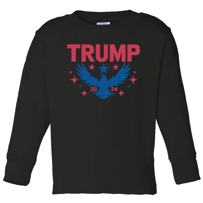 Patriotic Eagle Emblem With Year Toddler Long Sleeve Shirt