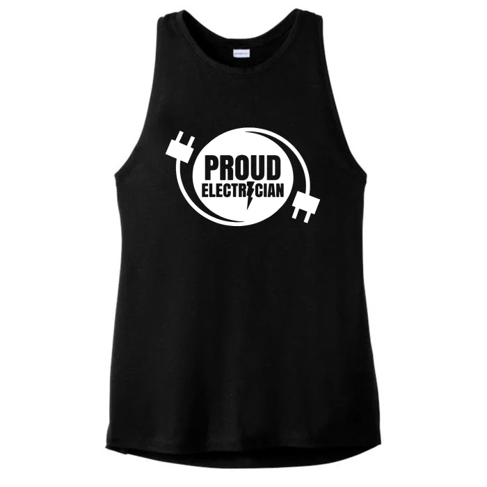 Proud Electrician Electric Electronic Electrical Ladies Tri-Blend Wicking Tank