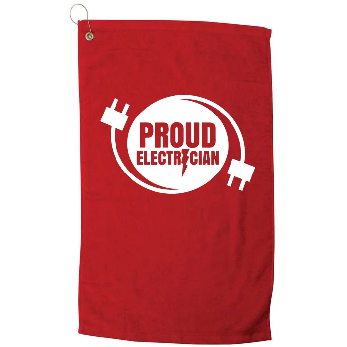 Proud Electrician Electric Electronic Electrical Platinum Collection Golf Towel