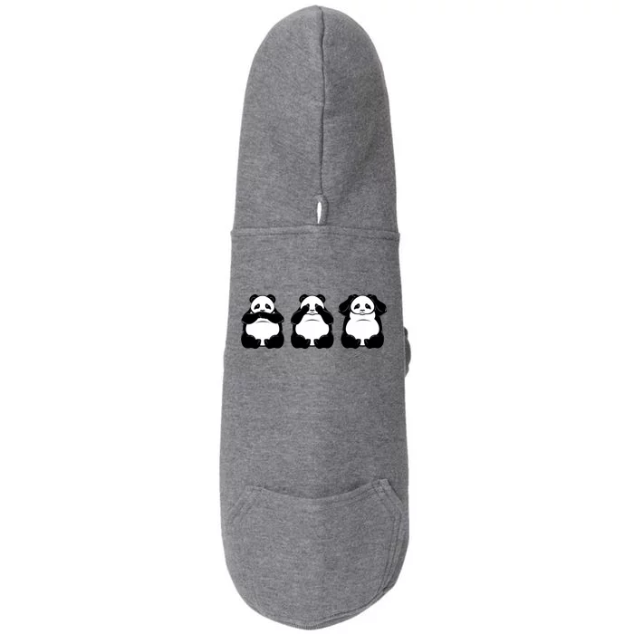 Peek A Boo Panda Doggie 3-End Fleece Hoodie