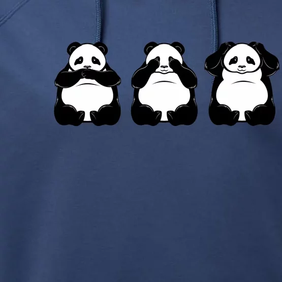 Peek A Boo Panda Performance Fleece Hoodie