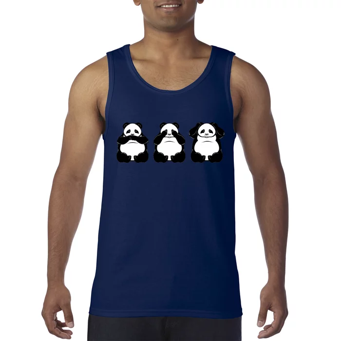 Peek A Boo Panda Tank Top