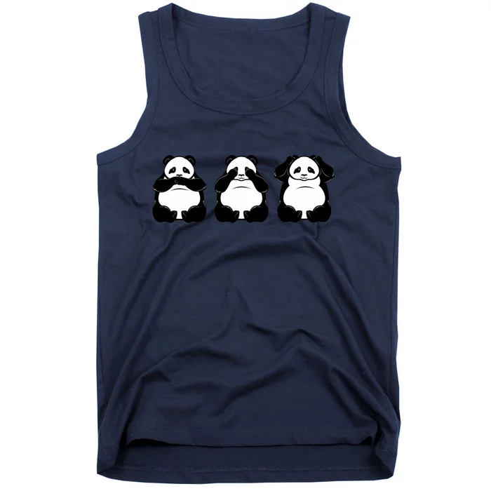 Peek A Boo Panda Tank Top