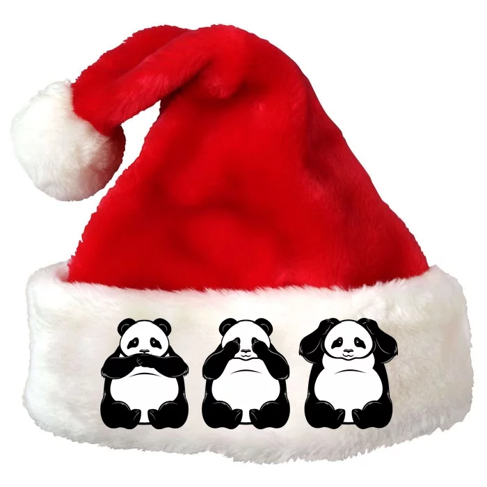 Peek A Boo Panda Premium Christmas Santa Hat