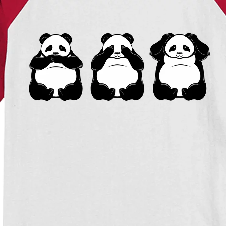 Peek A Boo Panda Kids Colorblock Raglan Jersey