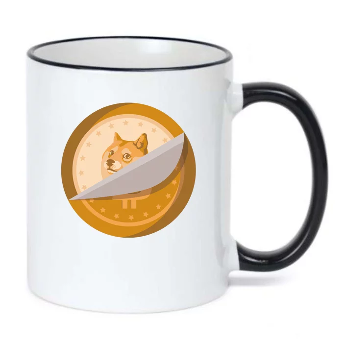 Peeled Off DogeCoin Black Color Changing Mug