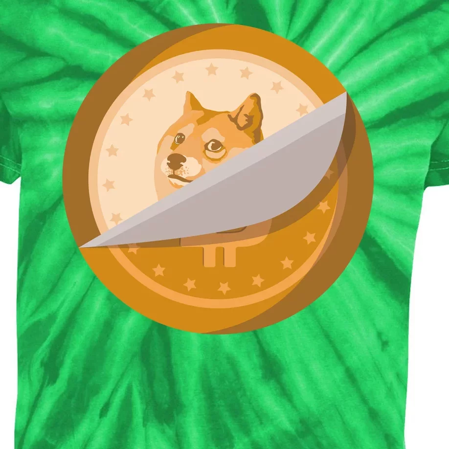 Peeled Off DogeCoin Kids Tie-Dye T-Shirt