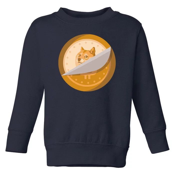 Peeled Off DogeCoin Toddler Sweatshirt