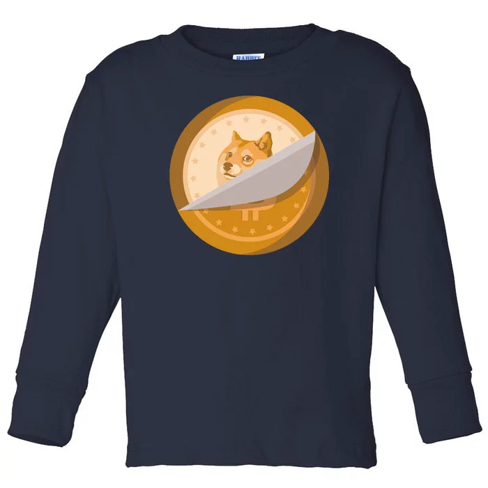 Peeled Off DogeCoin Toddler Long Sleeve Shirt