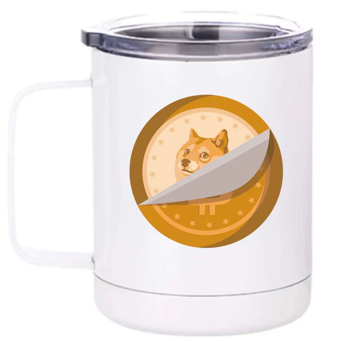 Peeled Off DogeCoin Front & Back 12oz Stainless Steel Tumbler Cup