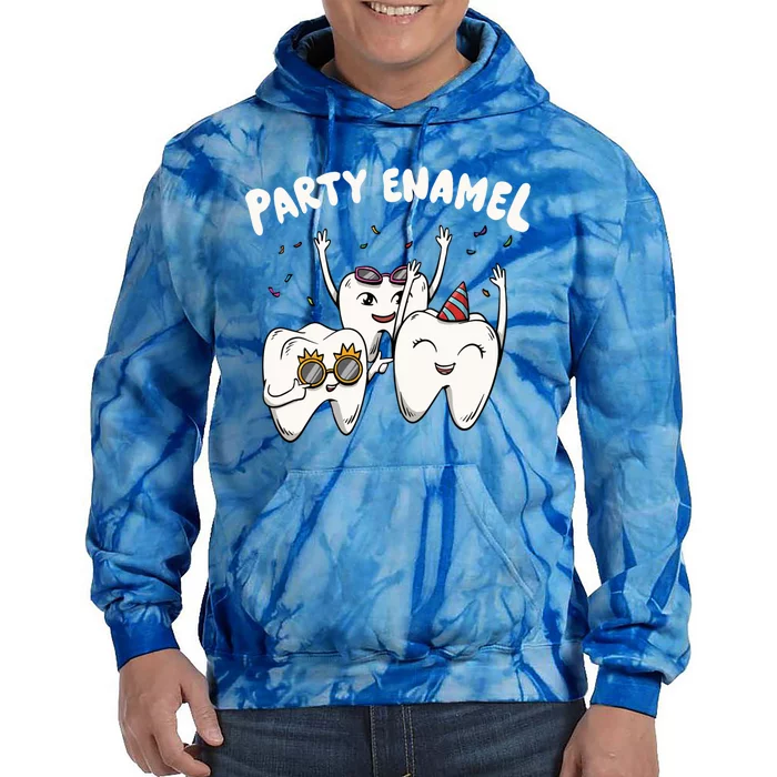 Party Enamel For A Dental Technician Squad Cute Gift Tie Dye Hoodie