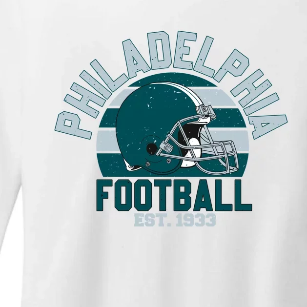 Philadelphia Eagle Football Est 1933 Team Supporter Womens CVC Long Sleeve Shirt